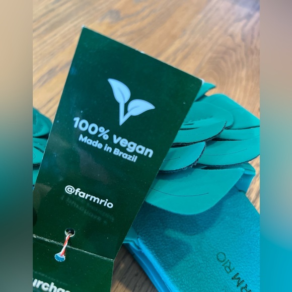 Farm Rio Monstera Leaf Slide Sandals in Green - Picture 9 of 11